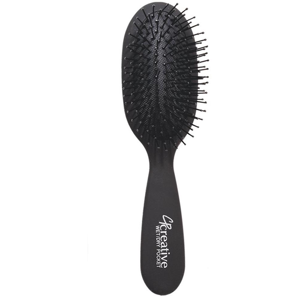 Creative Hair Tools Wet/Dry Detangling Paddle Hair Brush Pocket Black