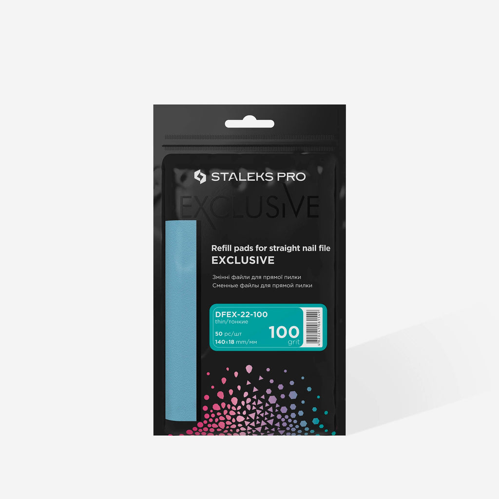 Staleks Pro Exclusive 22 Disposable Files for Straight Nail File (50 pcs) DFEX-22