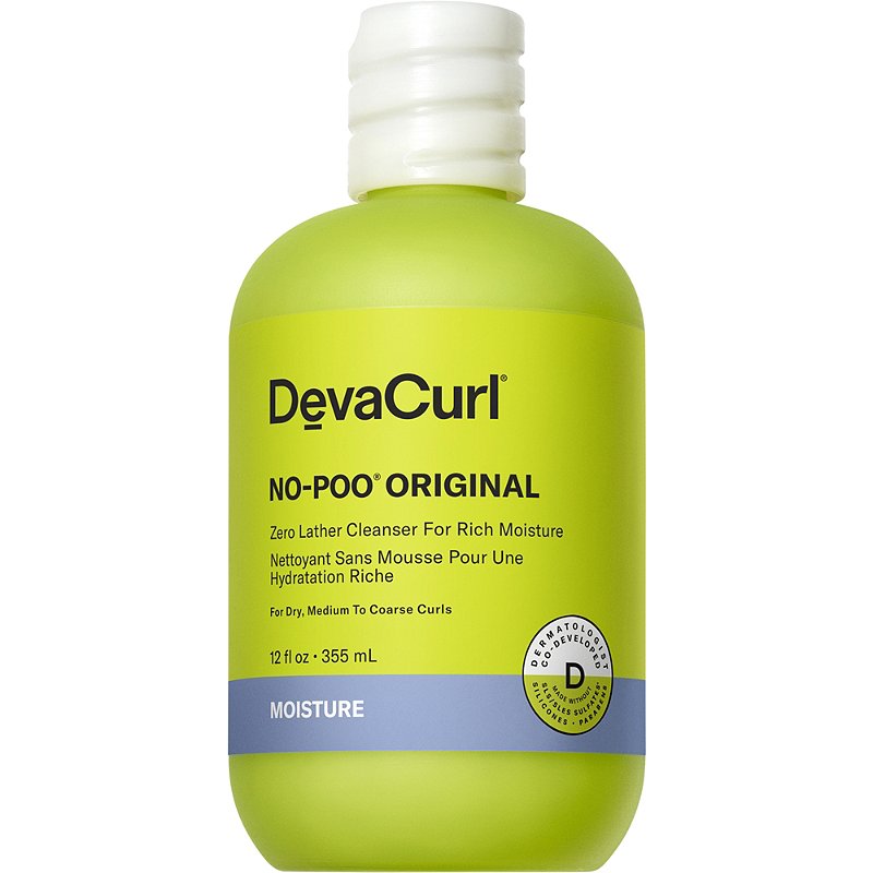 DevaCurl No-Poo Original Zero Lather Cleanser For Rich Moisture 12 oz