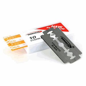 Dorco ST-301 Stainless Razor Blade with Dispenser 10 ct