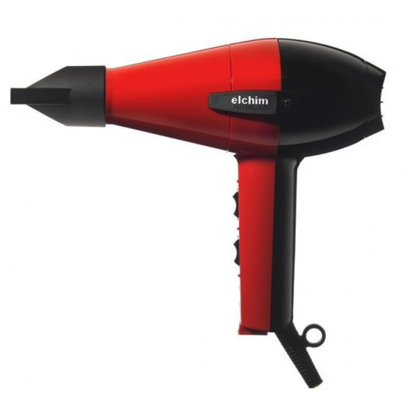 Elchim 2001 High Pressure Hair Dryer Black Red