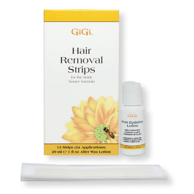 Gigi Hair Removal Strips for the Body 12 Strips 24 Applications 0660