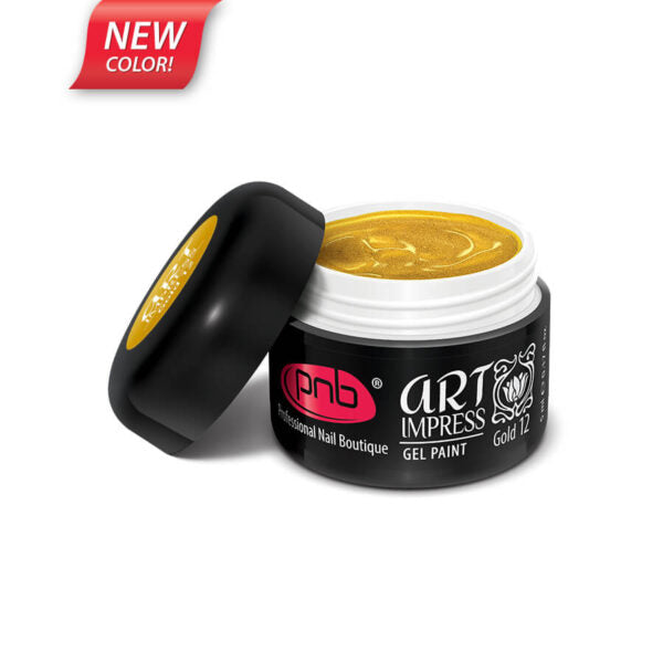 PNB Professional Nail Boutique Gel Paint Art Impress Gold 12