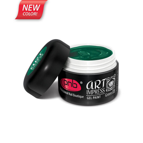PNB Professional Nail Boutique Gel Paint Art Impress Green 08