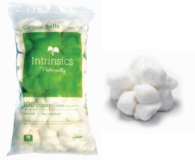 Intrinsics Organic Cotton Ball, Triple size, 100 ct