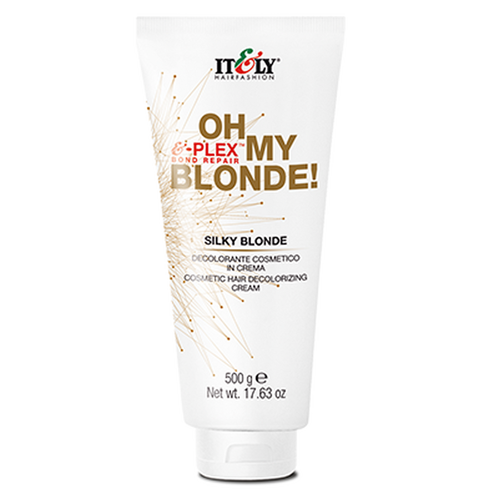 Italy Oh My Blonde Silky Blonde Cosmetic Hair Decolorizing Cream E-Plex Bond Repair 17.63 oz