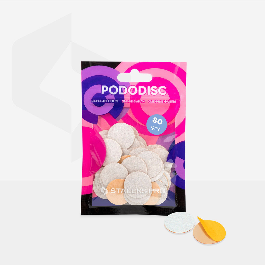 Staleks Pro M White PodoDisc Refill Pads for Pedicure 50 pc PDF-20