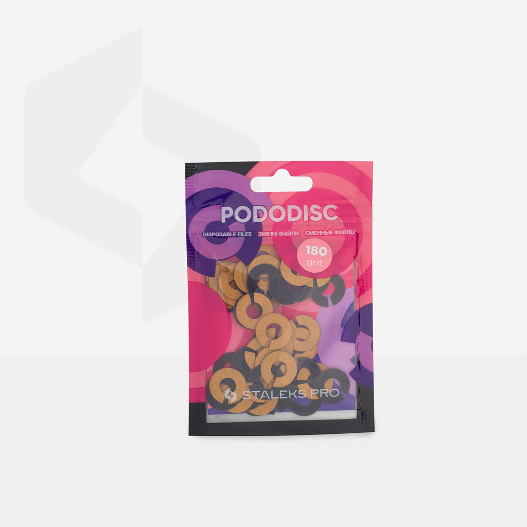 Staleks Pro Expert Pododisc Ringlike Disposable Files Size S 15 mm Diameter Refill Pads for Pedicure Disc 50 pcs PDFR-15