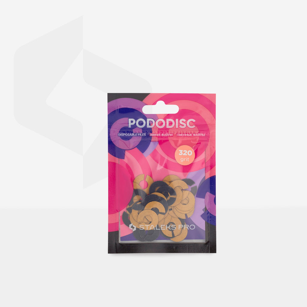 Staleks Pro Expert Pododisc Ringlike Disposable Files Size S 15 mm Diameter Refill Pads for Pedicure Disc 50 pcs PDFR-15