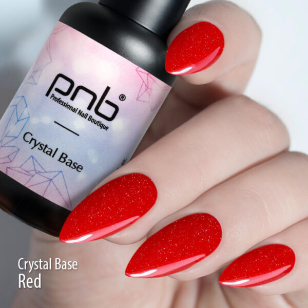 PNB Professional Nail Boutique Base Coat Crystal Base 2.8 oz red