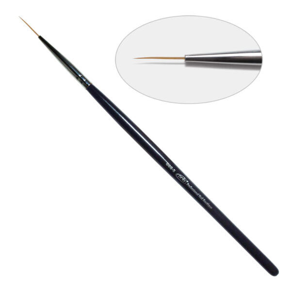PNB Professional Nail Boutique Design Round Nylon Nail Art 2D. Brush 12 mm 000-s