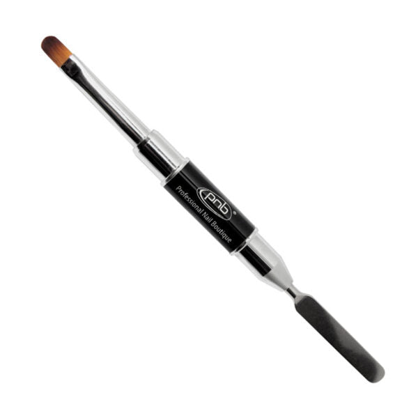 PNB Professional Nail Boutique Oval Brush + Spatula 2in1