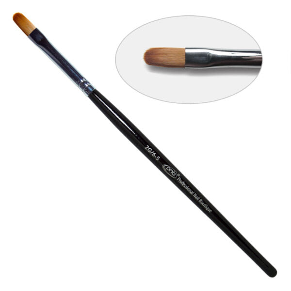 PNB Professional Nail Boutique Oval Nylon Gel Nail Art 2G. Brush 11 mm 6-s