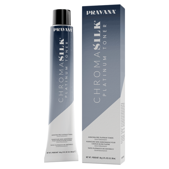 Pravana ChromaSilk Platinum Toners Demi-Permanent Ammonia-Free 5 minutes Color 3 oz