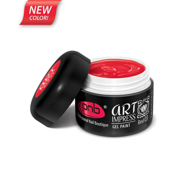 PNB Professional Nail Boutique Gel Paint Art Impress Red 03