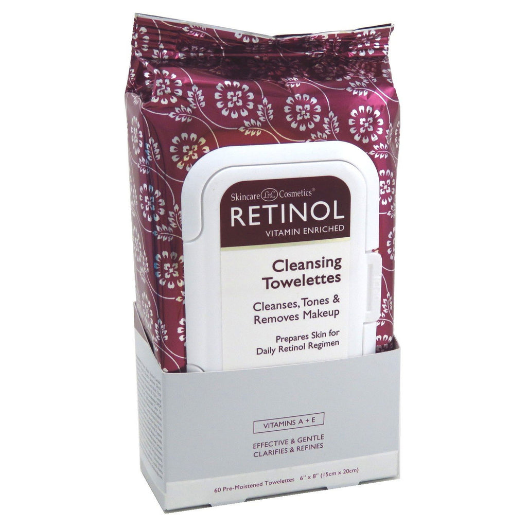 Retinol Cleansing Towelettes Removes Makeup 60 Ct