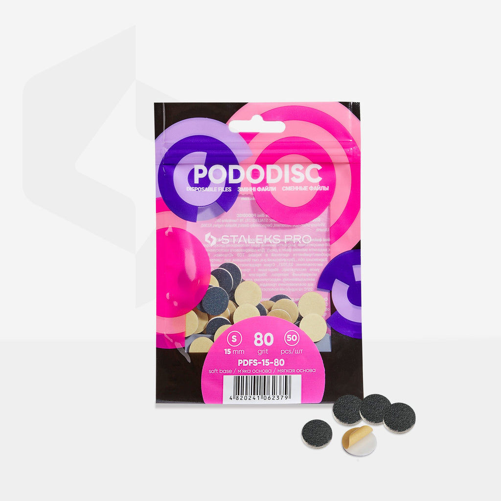 Staleks Pro S Pododisc Disposable Files Soft Base for Pedicure Disc 15mm (50 pcs) PDFS-15