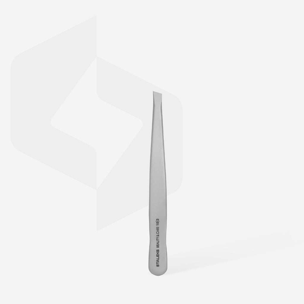 Staleks Beauty & Care 10 Type 3 Eyebrow Tweezers Wide Slant TBC-10/3