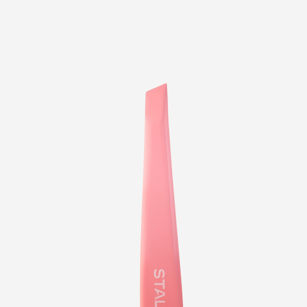 Staleks Beauty & Care 11 Type 3 Eyebrow Tweezers Wide Slant Pink TBC-11/3