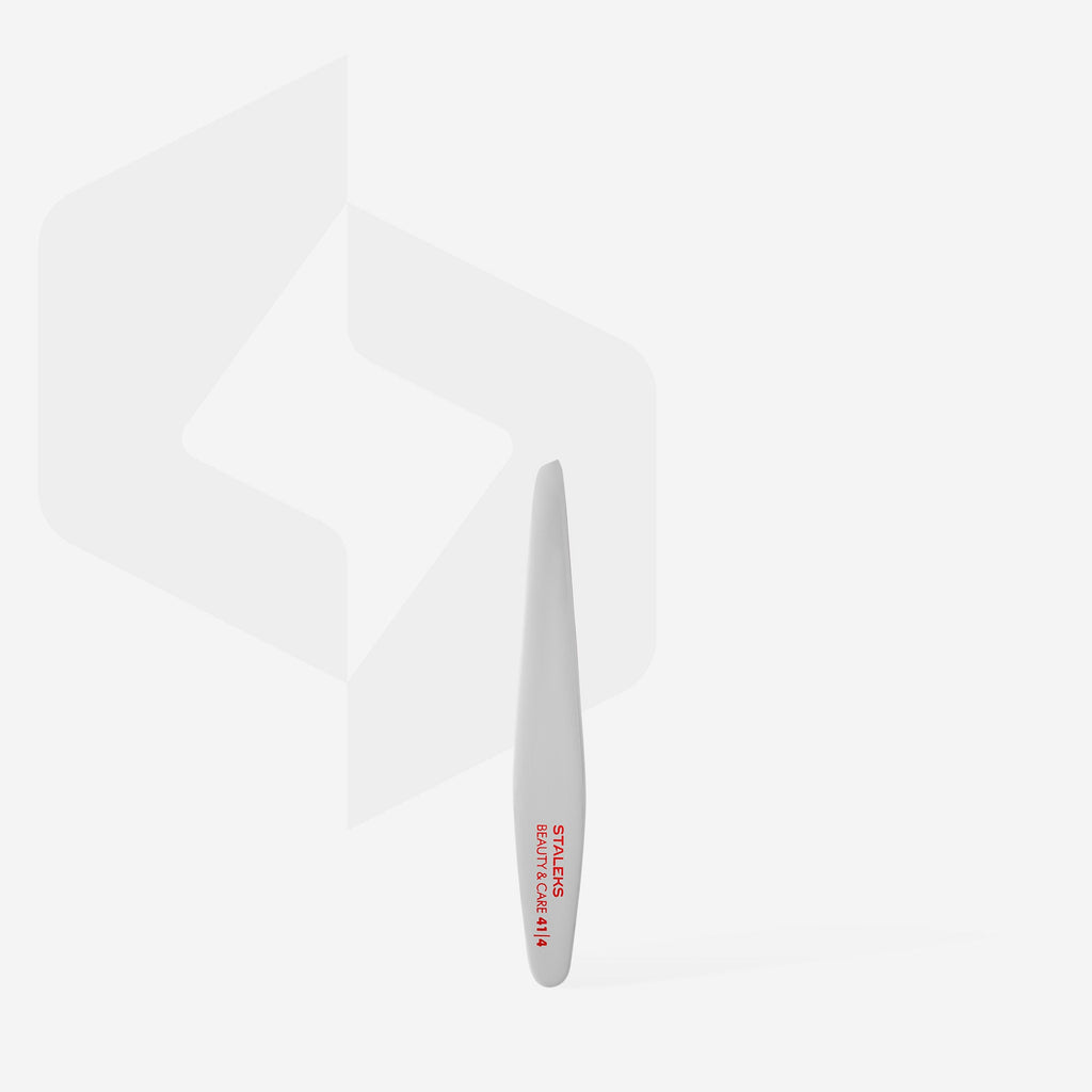 Staleks Beauty & Care 41 Type 4 Eyebrow Tweezers Compact Size Slant White TBC-41/4