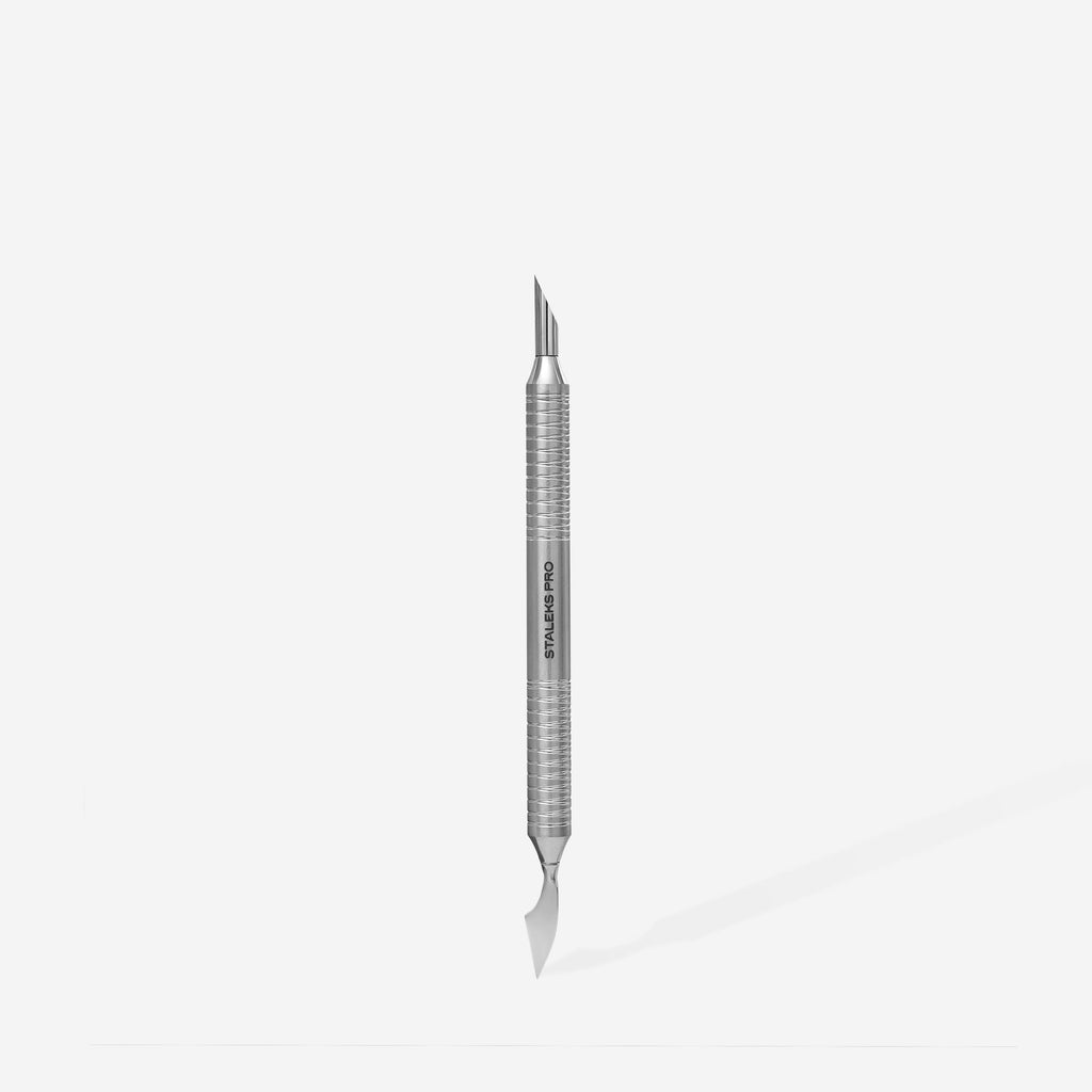Staleks Pro Expert 100 Type 1 Hollow Manicure Pusher Slant Pusher + Cleaner PE-100/1