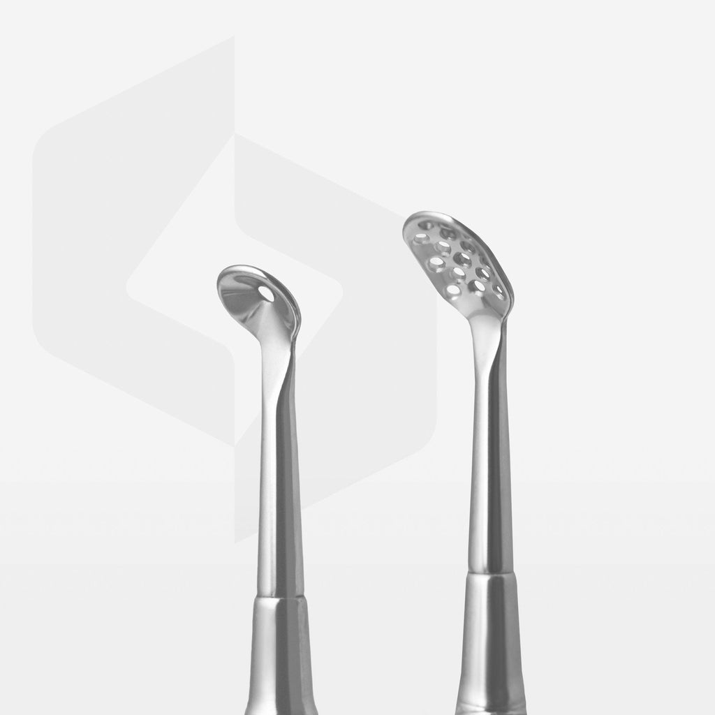 Staleks Pro Expert 20 Type 1 Blackhead Remover Tool Double-Ended Spoon Uno+ Oval With 15 Holes ZE-20/1