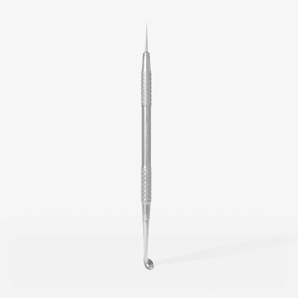 Staleks Pro Expert 20 Type 4 Blackhead Remover Tool Double-Ended Spoon Uno And Vidal Needle Straight ZE-20/4