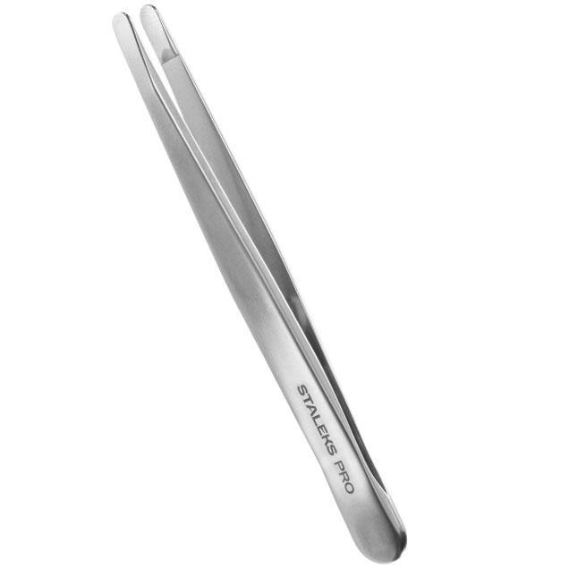 Staleks Pro Expert 10 Type 6 Eyebrow Tweezers Round Edge TE-10/6