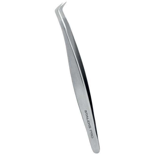Staleks Pro Expert 40 Type 12 Professional Eyelash Tweezers (Curved, 65°) TE-40/12