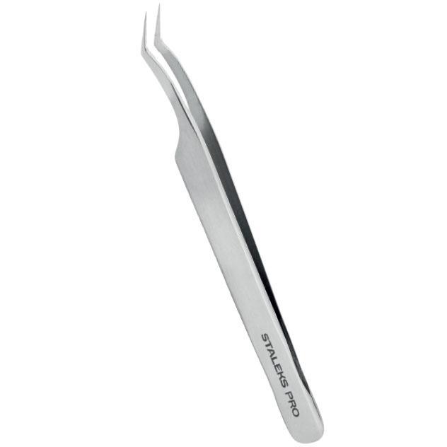Staleks Pro Expert 41 Type 7 Professional Eyelash Tweezers L-Shaped TE-41/7