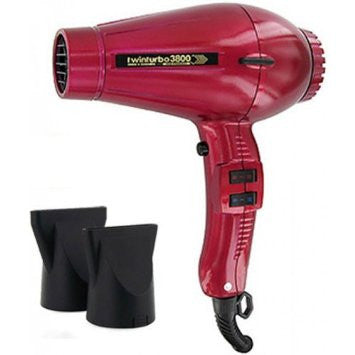 Turbo Power Twin Turbo 3800 Ionic Ceramic Hair Dryer Red