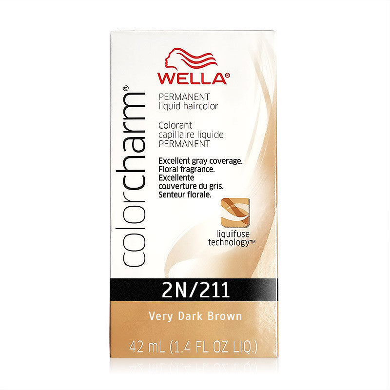 Wella Color Charm Permanent Liquid Color 1.4 oz 2N - 211 Very Dark Brown