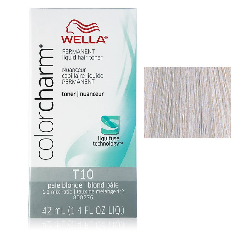 Wella Color Charm Permanent Liquid Toner 1.4 oz T10 Pale Blonde