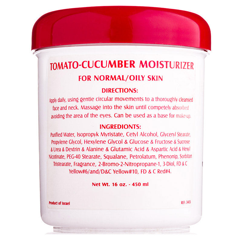 Dinur Cosmetics Tomato Cucumber Moisturizer For Normal Oily Skin 16 oz
