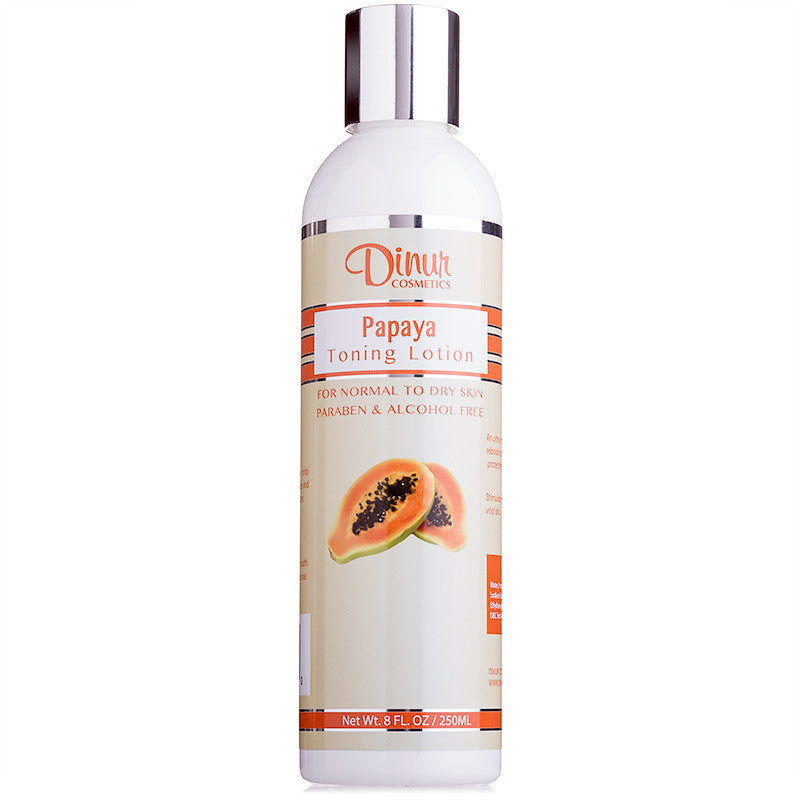 Dinur Cosmetics Papaya Toning Lotion For Normal to Dry Skin 8 oz