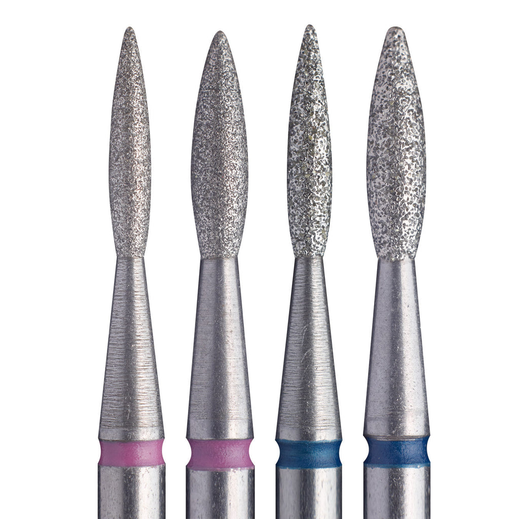 Staleks Diamond Nail Drill Bit FA11 Pointed "Flame" 1 pcs set