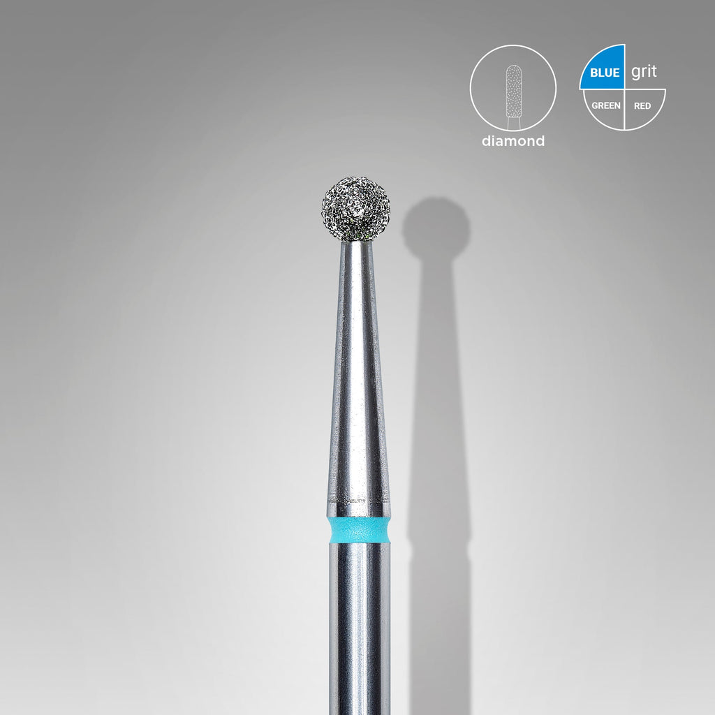 Staleks Pro Expert Diamond Nail Drill Bit FA01 Ball Blue 1 pcs set