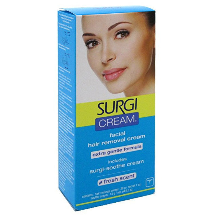 Surgi Cream Facial Hair Removal Cream Extra Gentle 1 oz