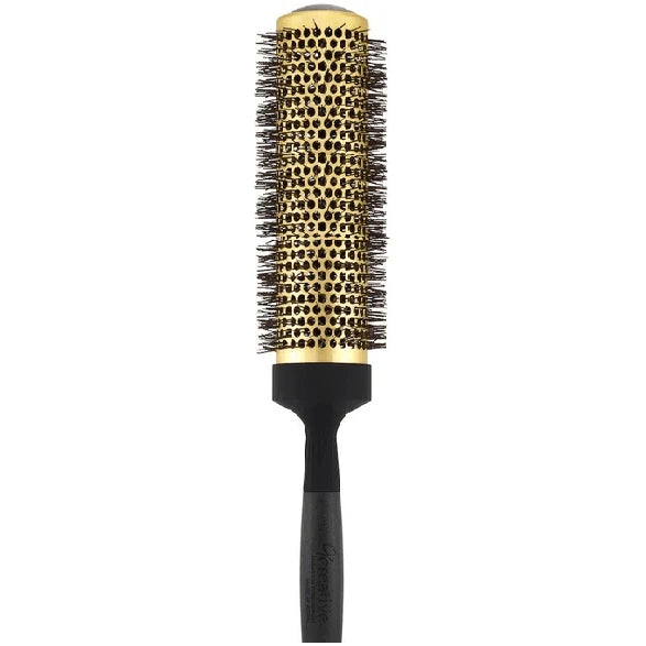 Creative Hair Tools Gold Ceramic Nano Coating & Wavy Ion Bristle Hair Brush 7.5 Long Barrel 2.5 Inch
