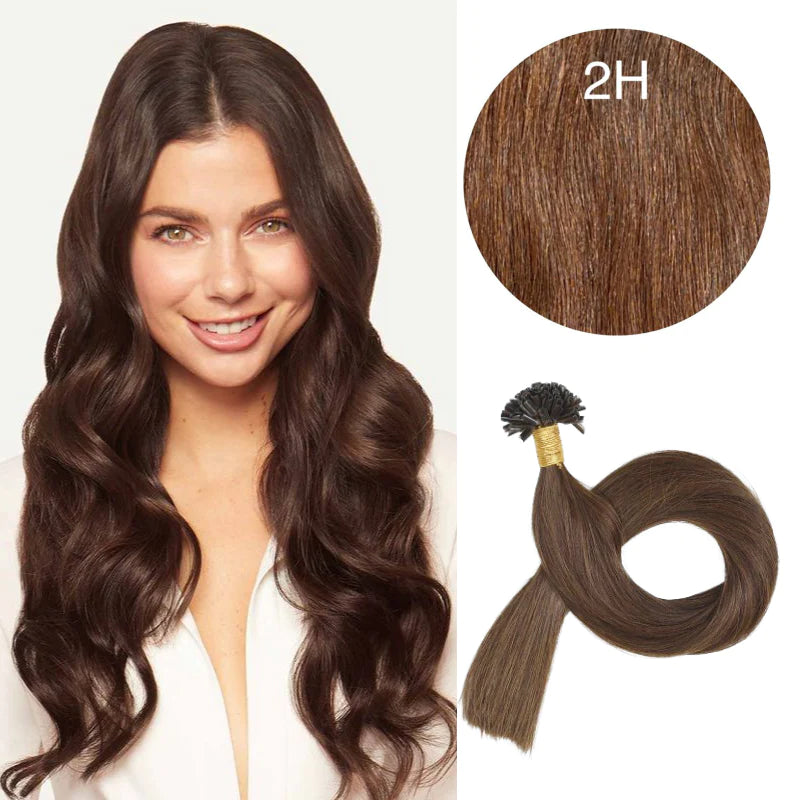 GVA Hair Extensions Hot Fusion 22 Inch With Keratin Bonding Straight 25 pcs Per Pack
