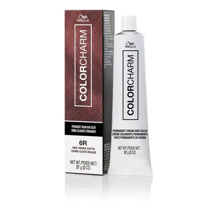Wella Colorcharm Permanent Cream Hair Color 2 oz 6R