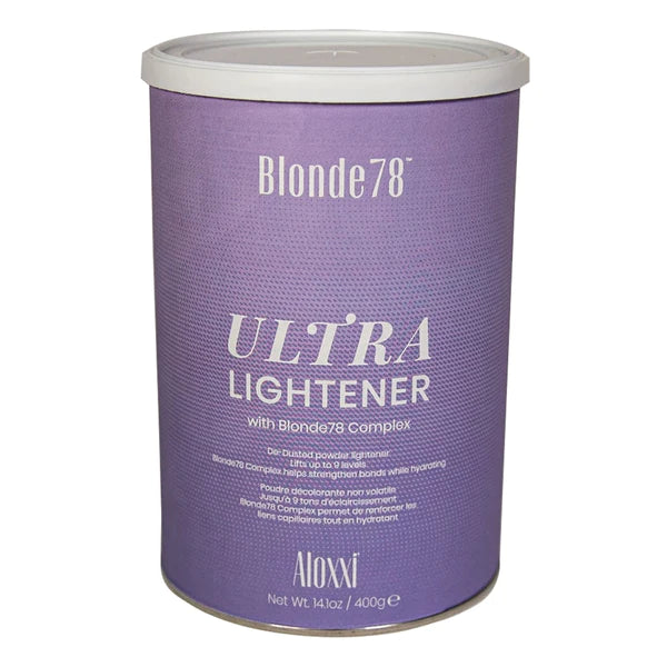 Aloxxi Blonde78 Blue Lightener De-Dusted Powder Lightener Lifts Up To 7 Levels 14.1 oz