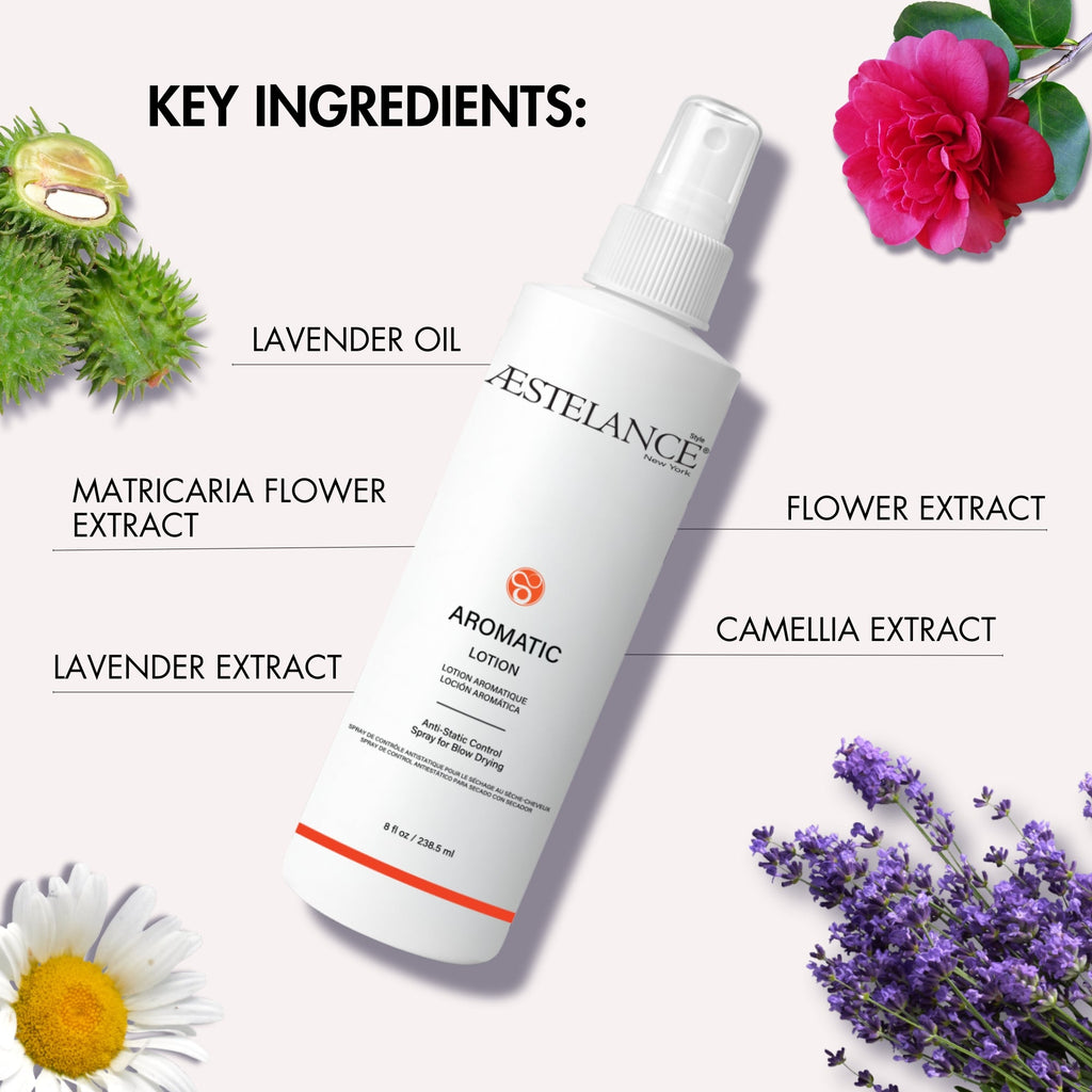 Aestelance Aromatic Lotion Anti Static Control Spray for Blow Drying 8 oz