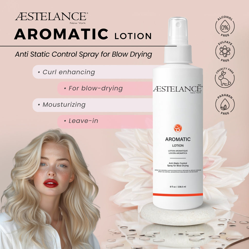 Aestelance Aromatic Lotion Anti Static Control Spray for Blow Drying 8 oz
