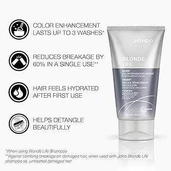 Joico Blonde Life Silver Color Enhancing Masque 5.1 oz Silver