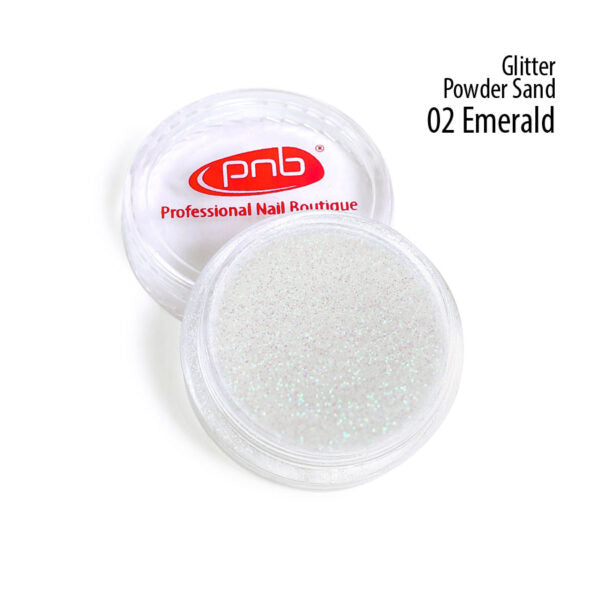 PNB Professional Nail Boutique Glitter Sand Powder 02 Emerald 1 g