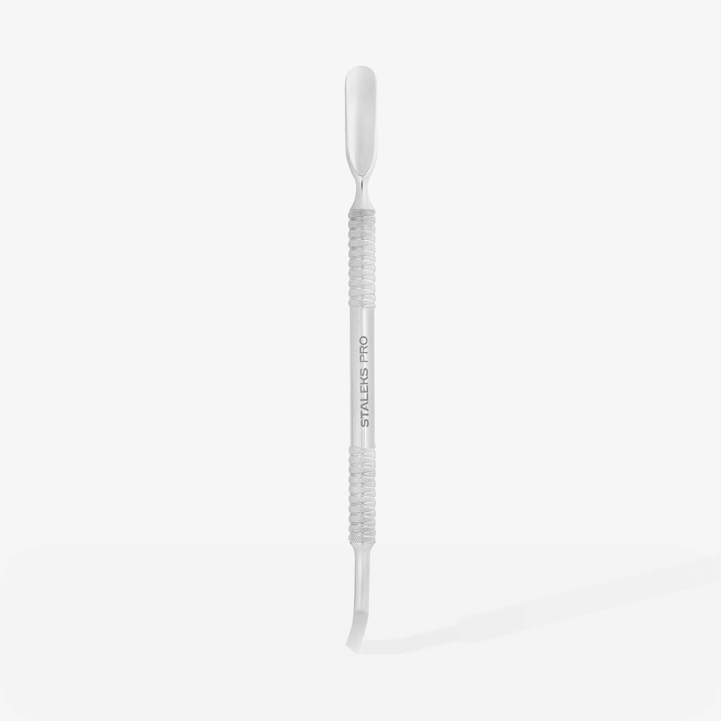 Staleks Pro Expert 30 Type 4.3 Cuticle Pusher (Rounded Pusher And Bent Blade, Left Side) PE-30/4.3