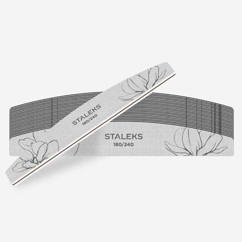 Staleks Expert 40 Crescent Mineral Nail File NFE-40-180/240-25 grit 25 pcs