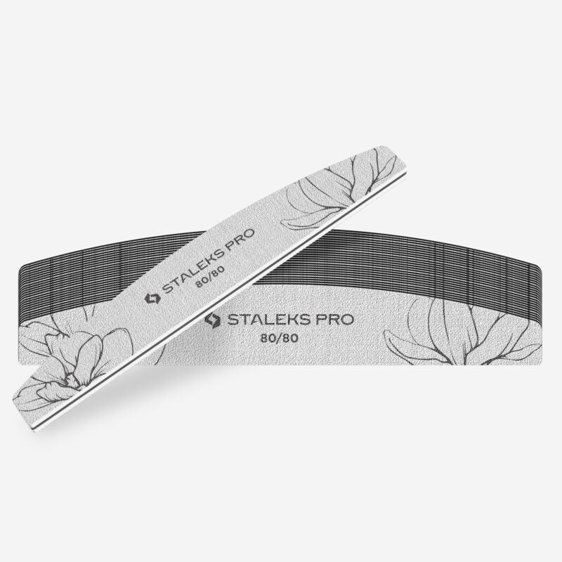 Staleks Expert 40 Crescent Mineral Nail File NFE-40-80/80-25 grit 25 pcs