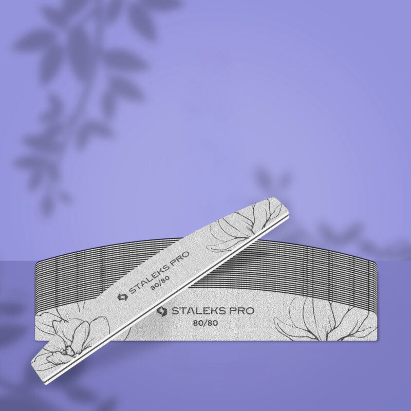 Staleks Expert 40 Crescent Mineral Nail File NFE-40-80/80-25 grit 25 pcs